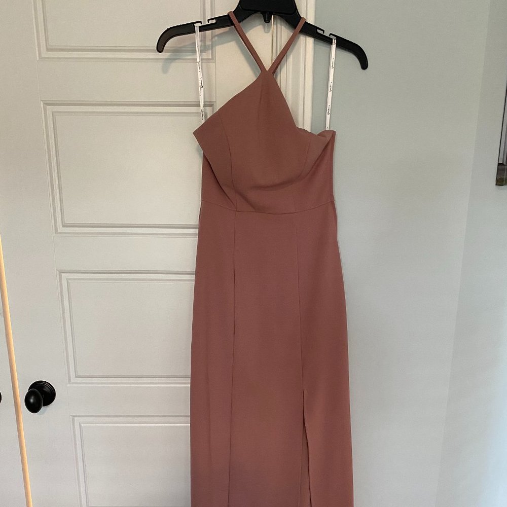 Mauve Formal Maxi Open Back Dress